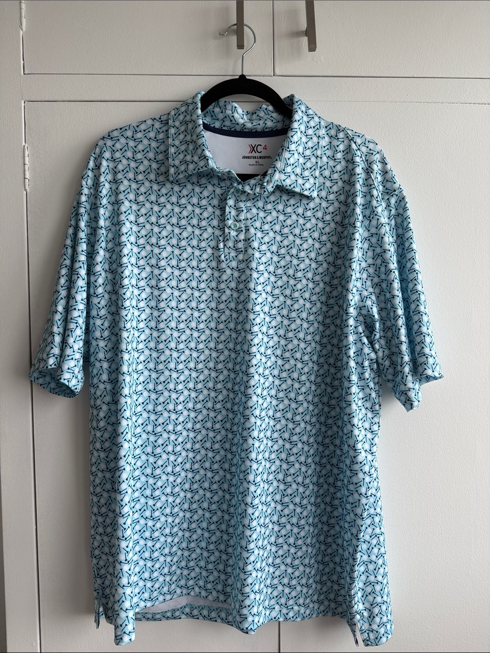 Johnston & Murphy Blue Golf Shirt